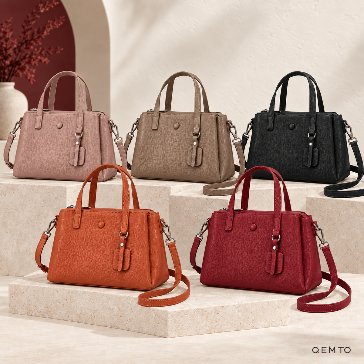 QEMTO Nadia Tote Bag in five colors